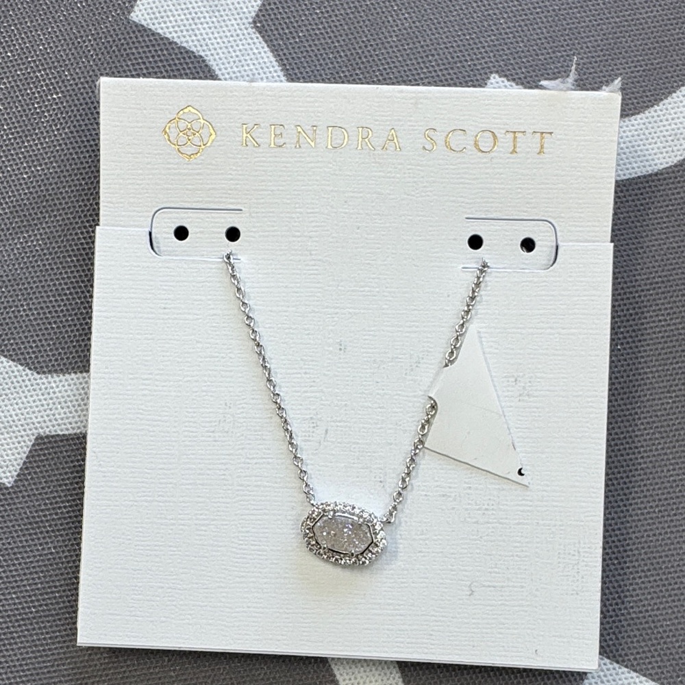 Kendra Scott Silver Oval Pendant Necklace